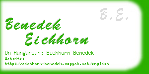 benedek eichhorn business card